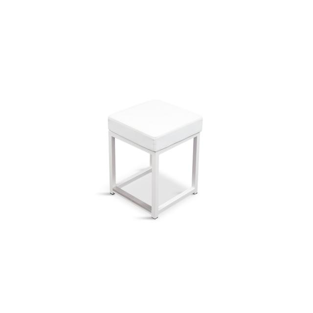 Loungehocker Smart, white - Hocker in weiß mit Sitzpolster