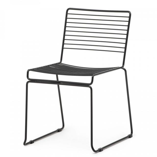Wire Chair - Stuhl aus schwarzem Stahl