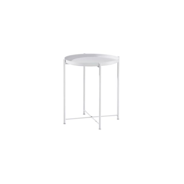 Lounge-Beistelltisch Steel, white - Maße: 45x53 cm
Tabletttisch mit abnehmbarem Tablett
